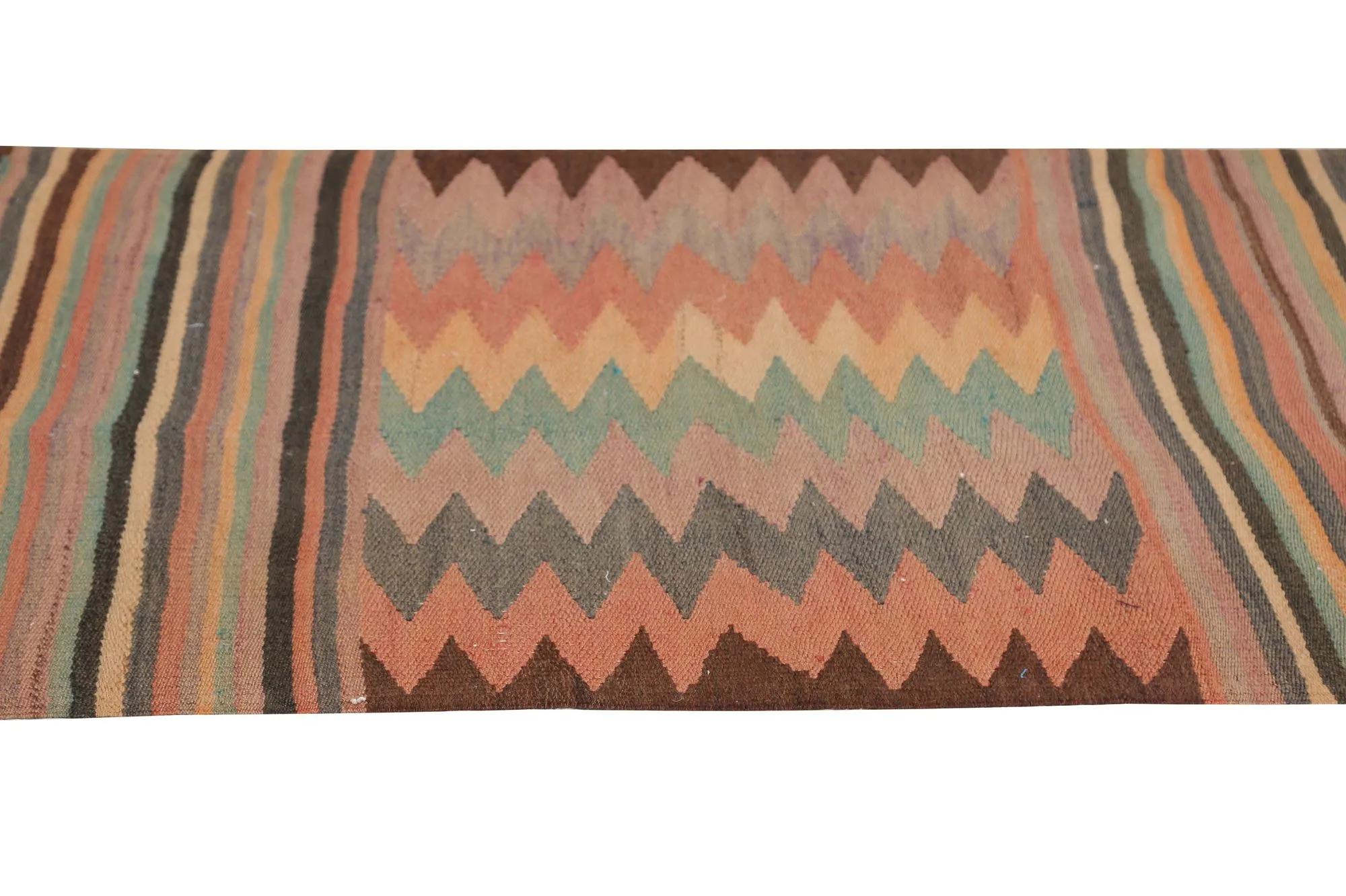 Tapis Kilim de Turquie - Design - 98895 Excellent état - En vente à Dallas, TX