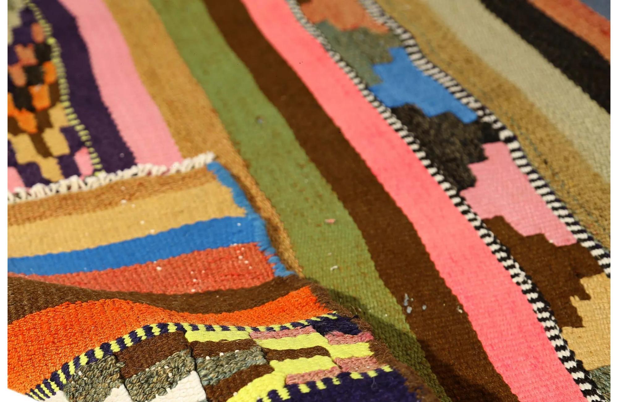 Noué à la main Tapis Kilim de Turquie - Design - 99239 en vente