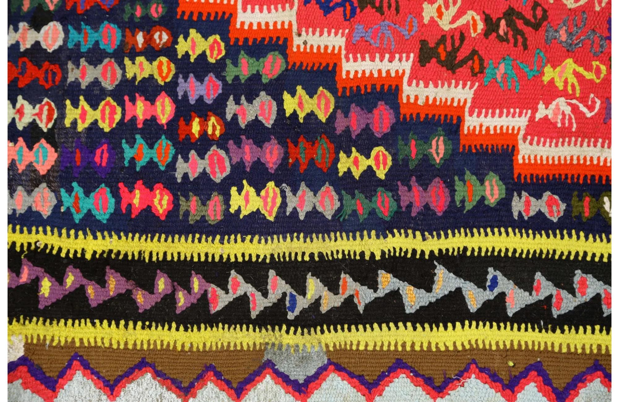 Noué à la main Tapis Kilim de Turquie - Design - 99241 en vente