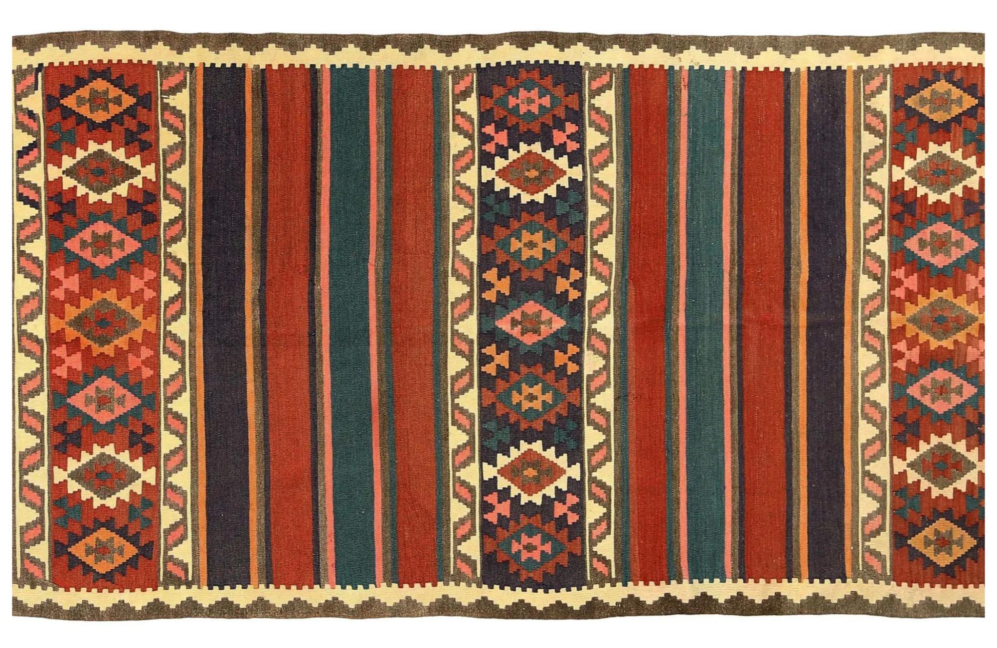 Turkey Kelim-Teppiche – Design – 99307 (Handgeknüpft) im Angebot