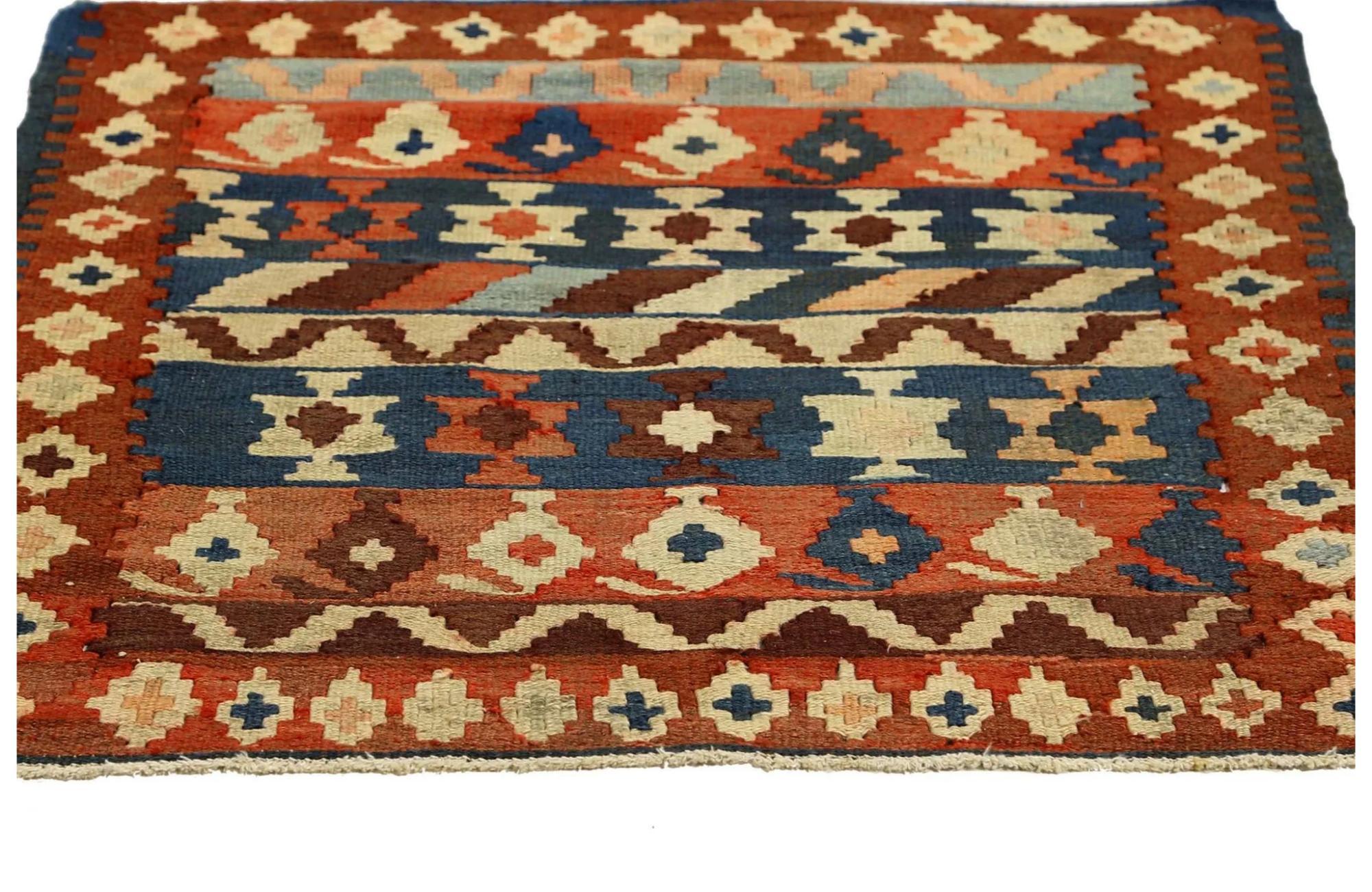 Turkey Kelim-Teppiche – Design – 99311 (Handgeknüpft) im Angebot