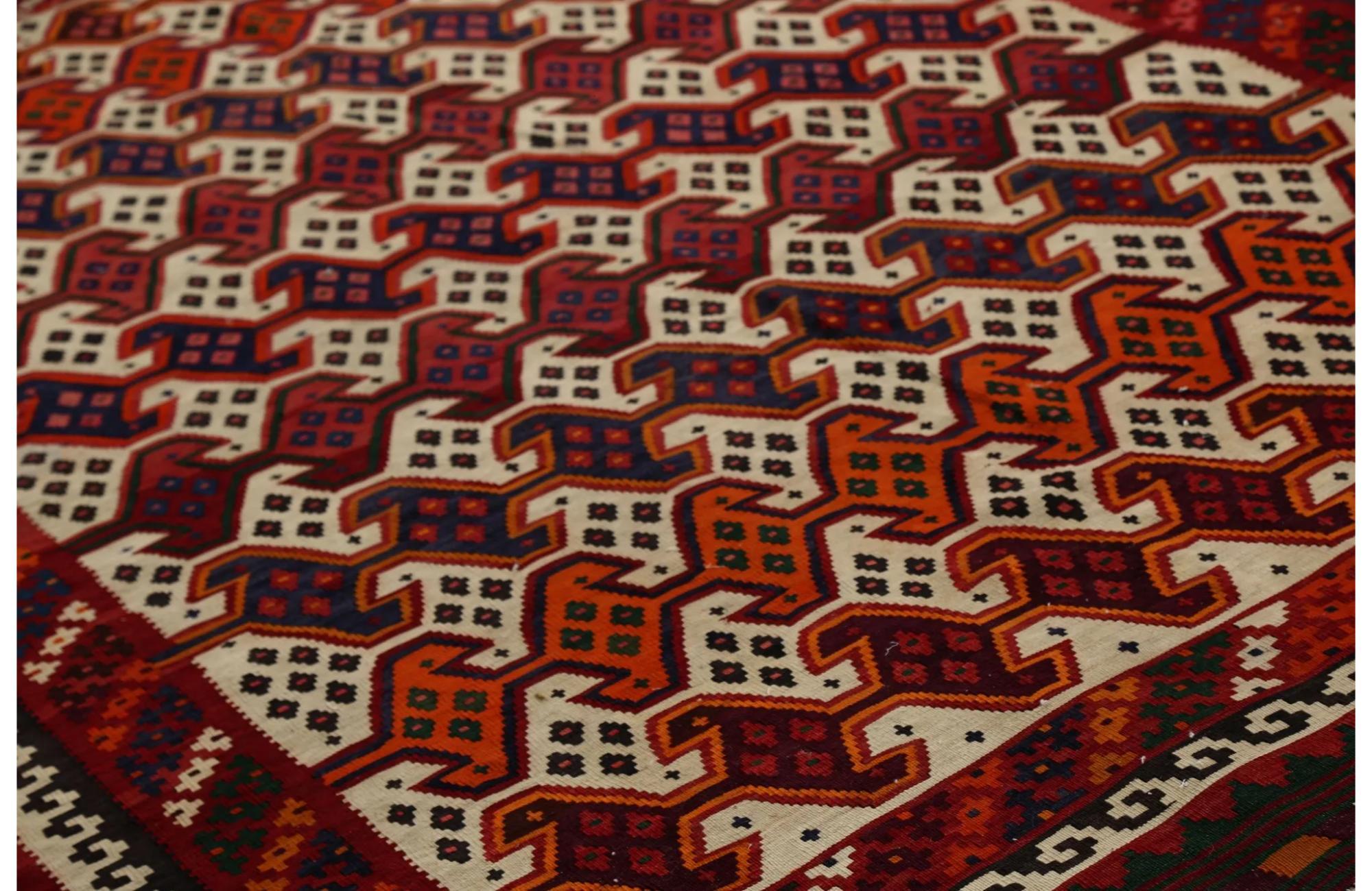 Turkey Kelim-Teppiche – Design – 99370 (Handgeknüpft) im Angebot
