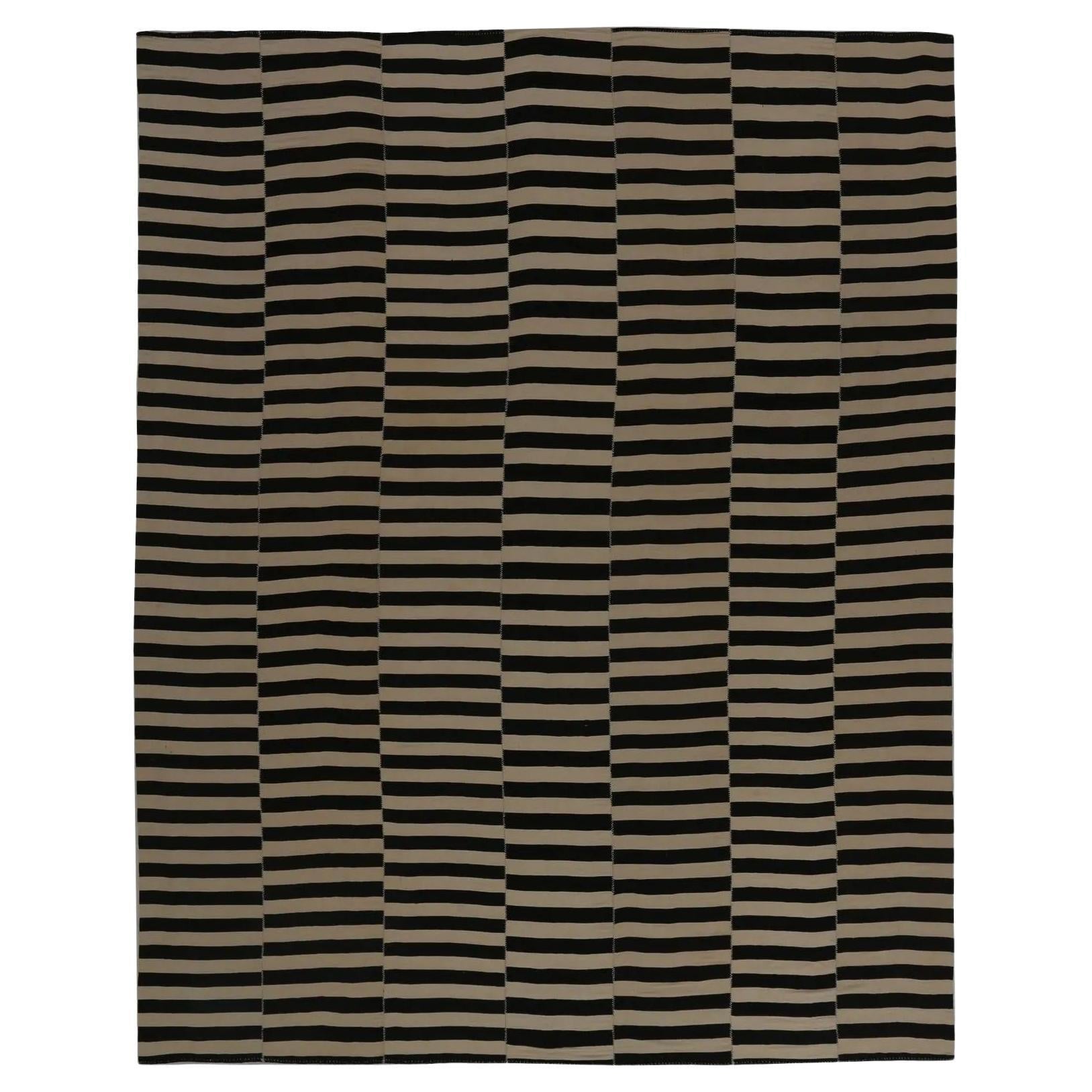 Türkei Kilim Over Size Teppich - Wolle Brown Design - 98087 im Angebot