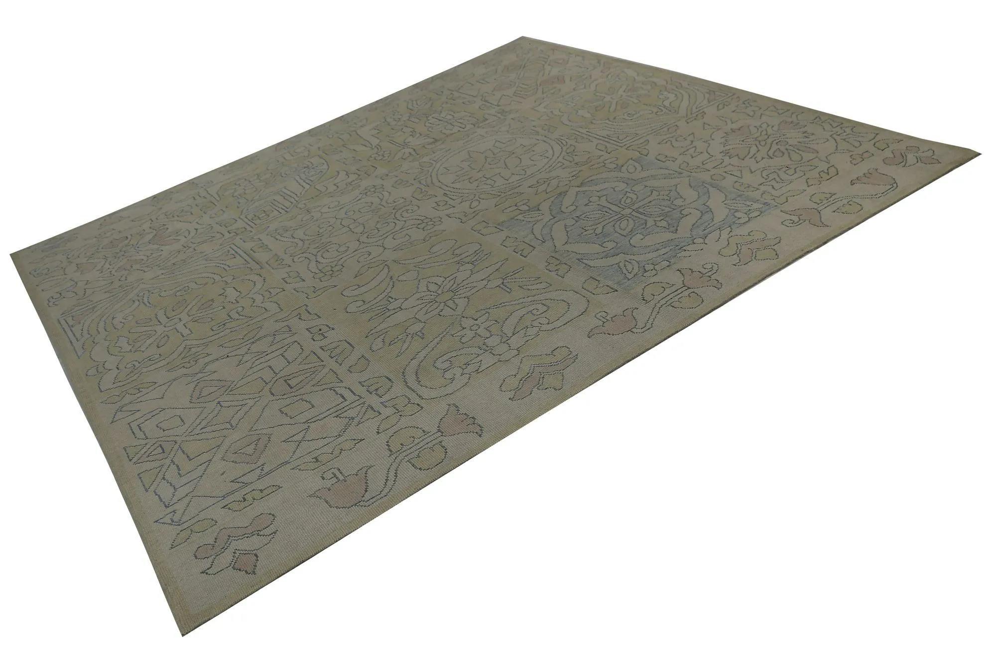 Turkish Turkey Oushak Area Rugs - Design - 98210 For Sale