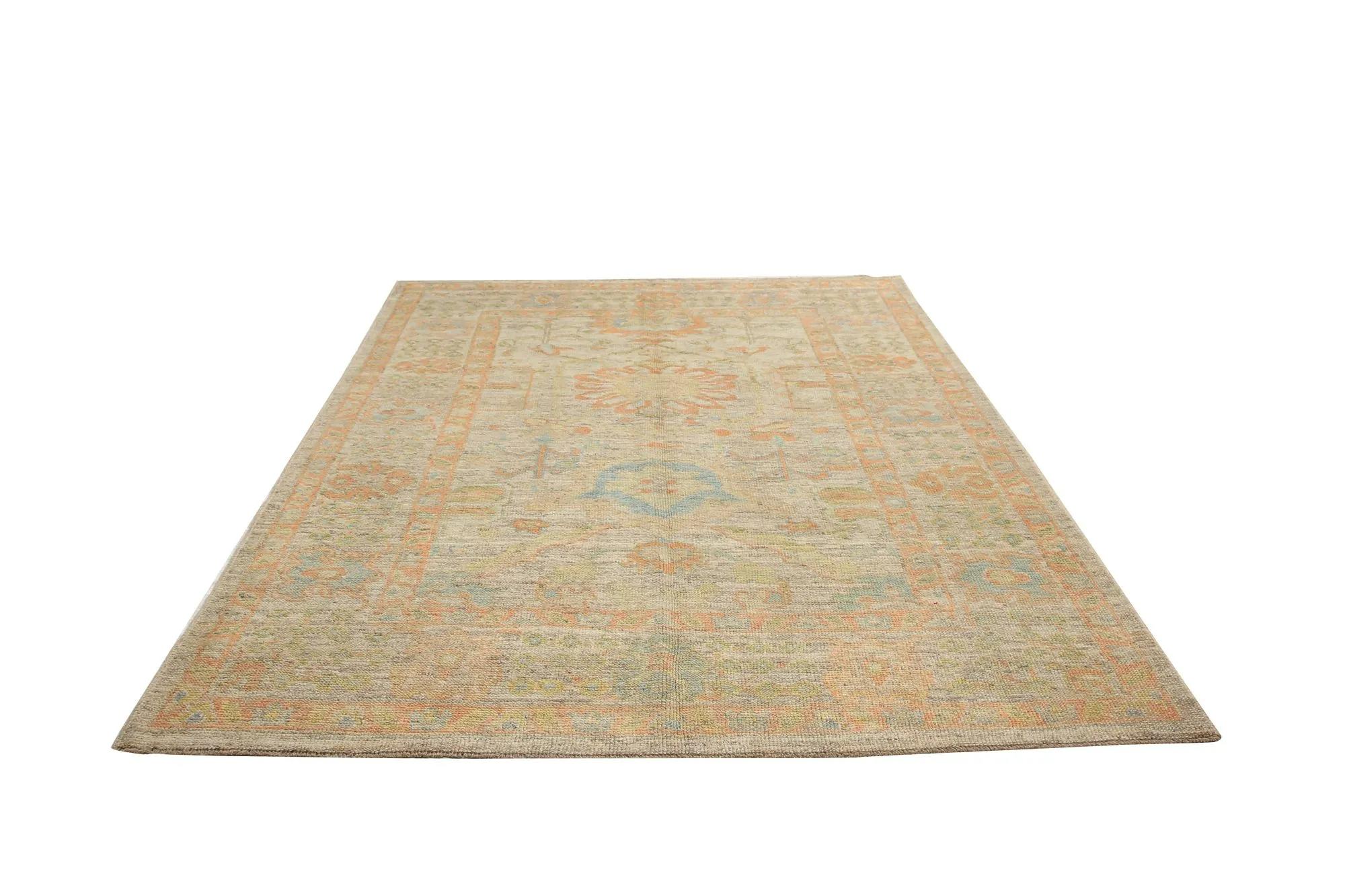 Oushak-Teppiche aus der Türkei – Design – 98561 (20. Jahrhundert) im Angebot