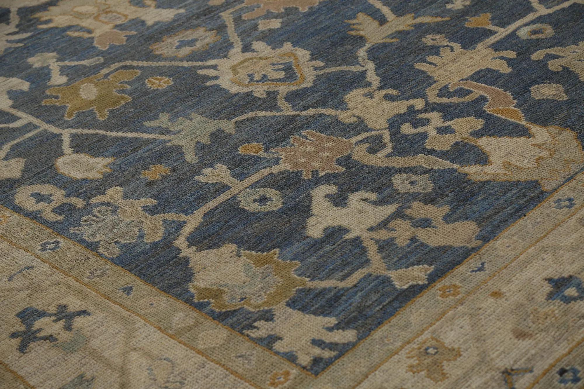 Annodato a mano Tappeti per l'area della Turchia Oushak - Design - 98784 in vendita