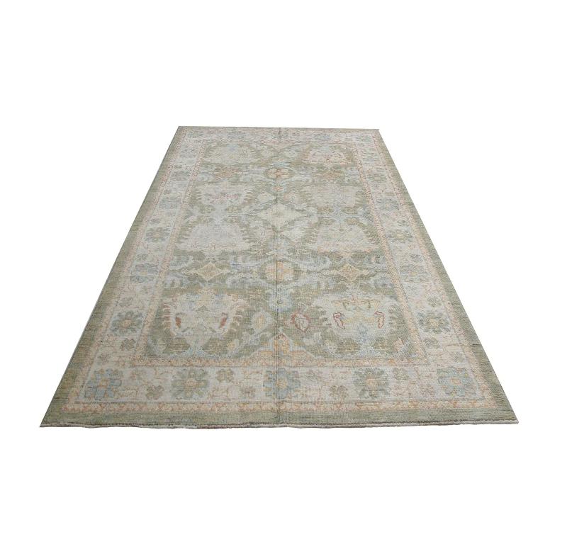Annodato a mano Tappeti per l'area della Turchia Oushak - Design - 99043 in vendita