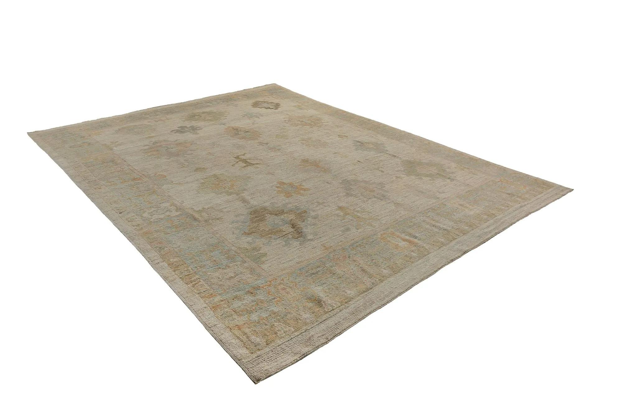 Annodato a mano Tappeti per l'area della Turchia Oushak - Design - 99076 in vendita