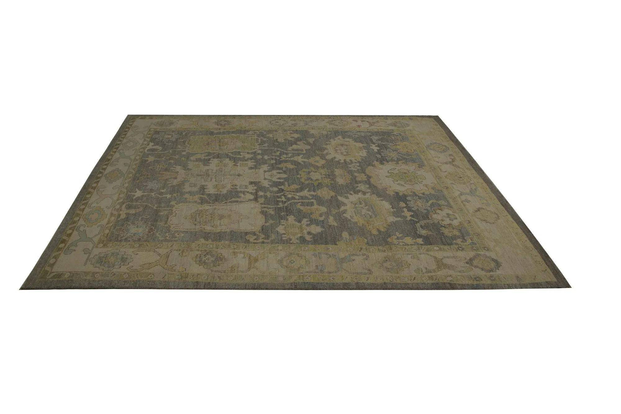 Annodato a mano Tappeti per l'area della Turchia Oushak - Design - 99078 in vendita