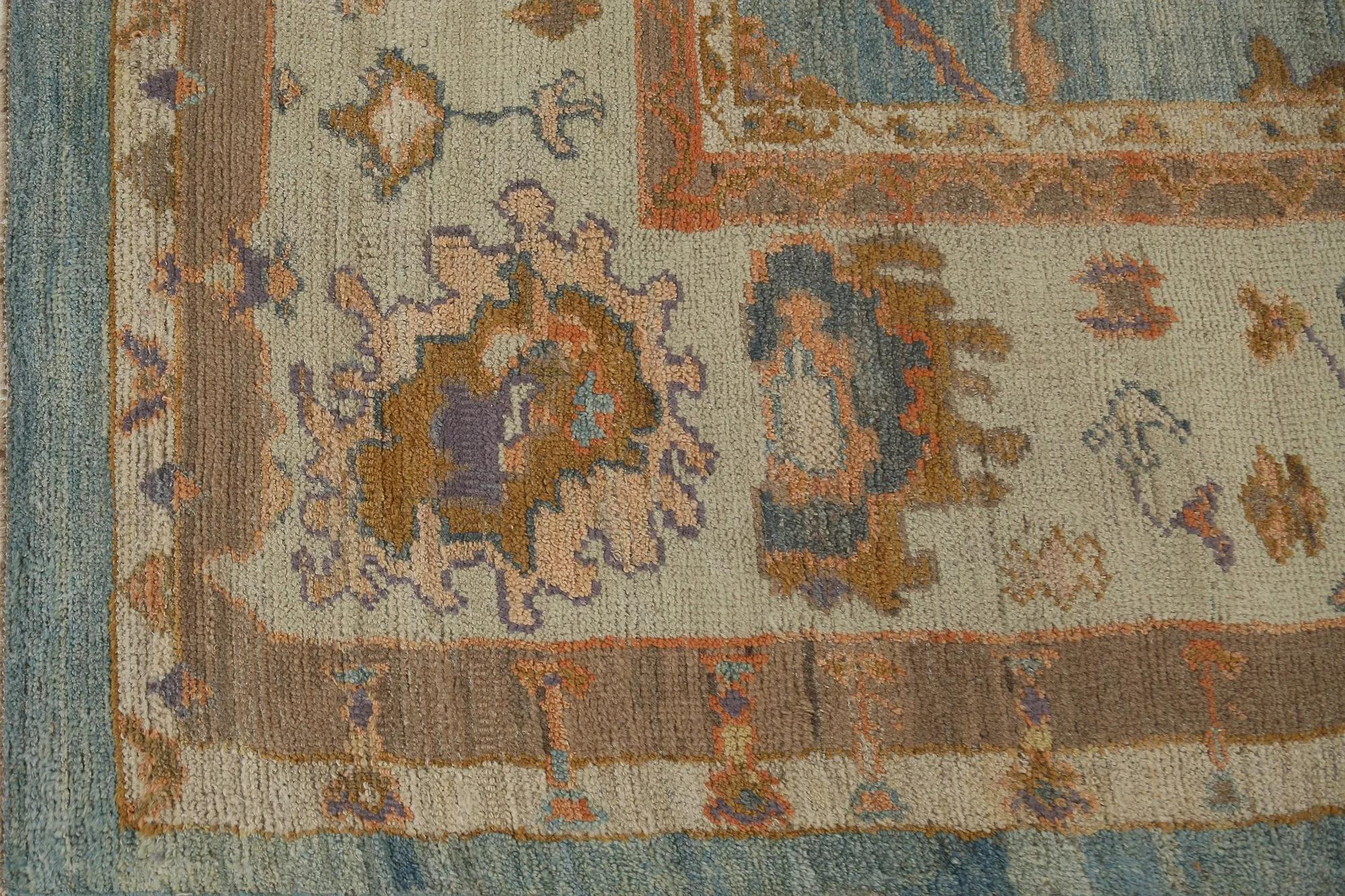 Annodato a mano Tappeti per l'area della Turchia Oushak - Design - 99093 in vendita