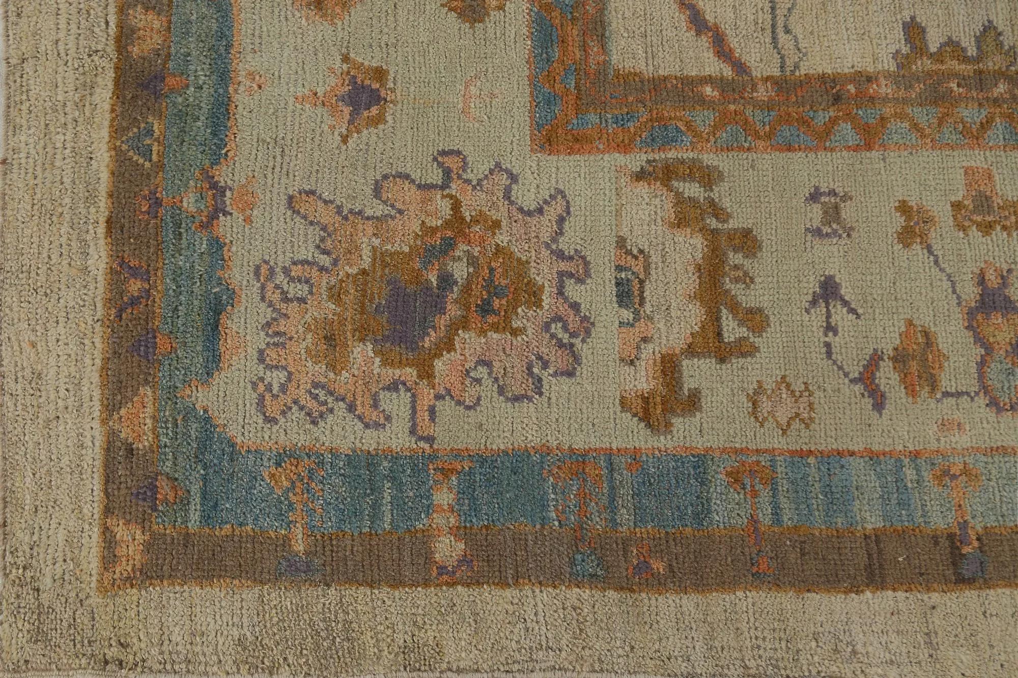 Annodato a mano Tappeti per l'area della Turchia Oushak - Design - 99094 in vendita