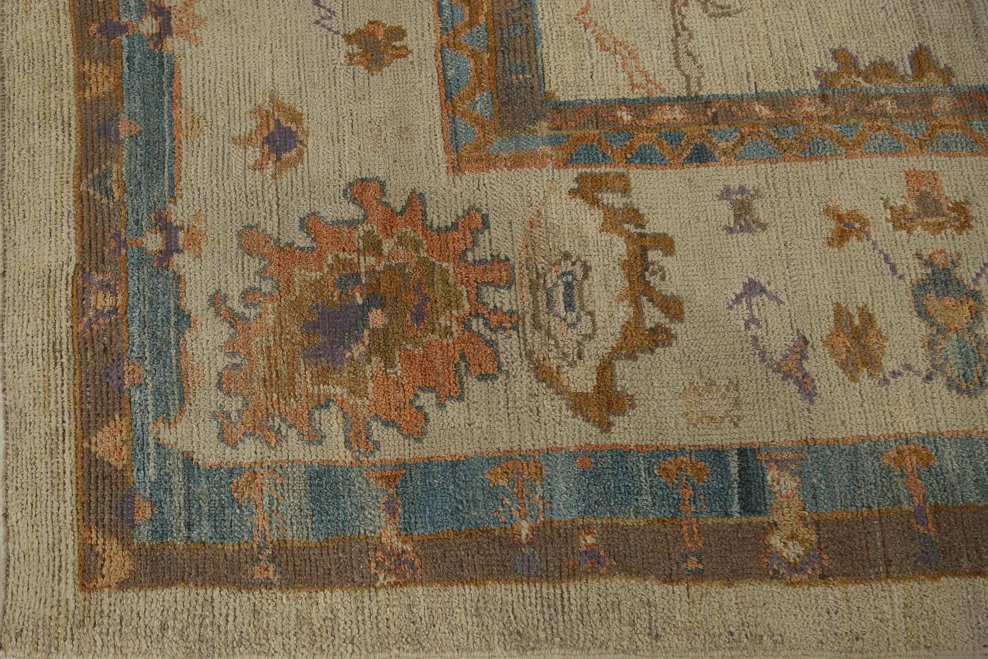 Annodato a mano Tappeti per l'area della Turchia Oushak - Design - 99095 in vendita