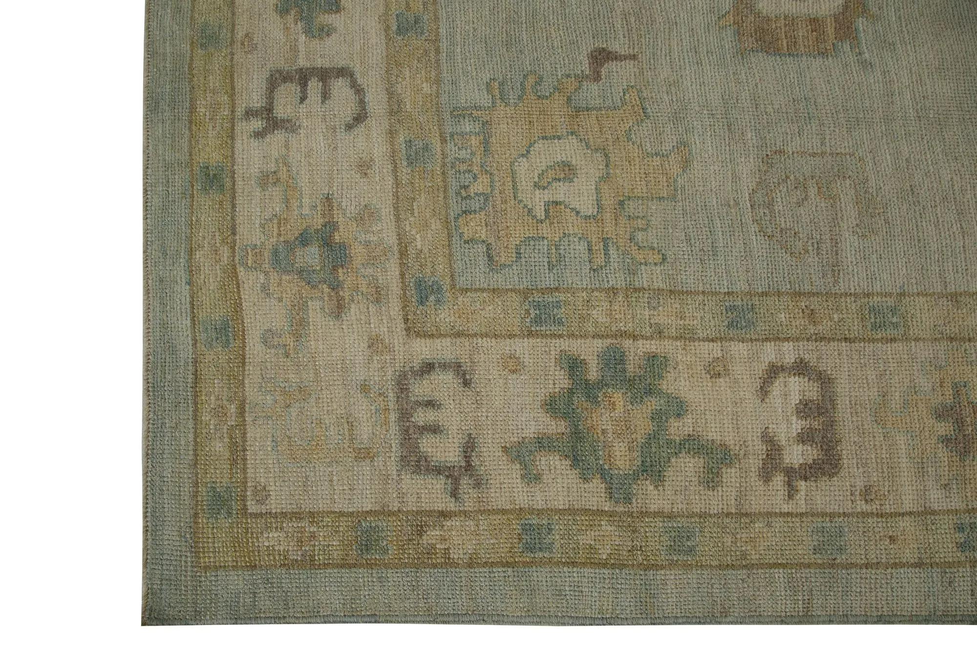 Hand-Woven Turkey Oushak Area Rugs - Design - 99175 For Sale
