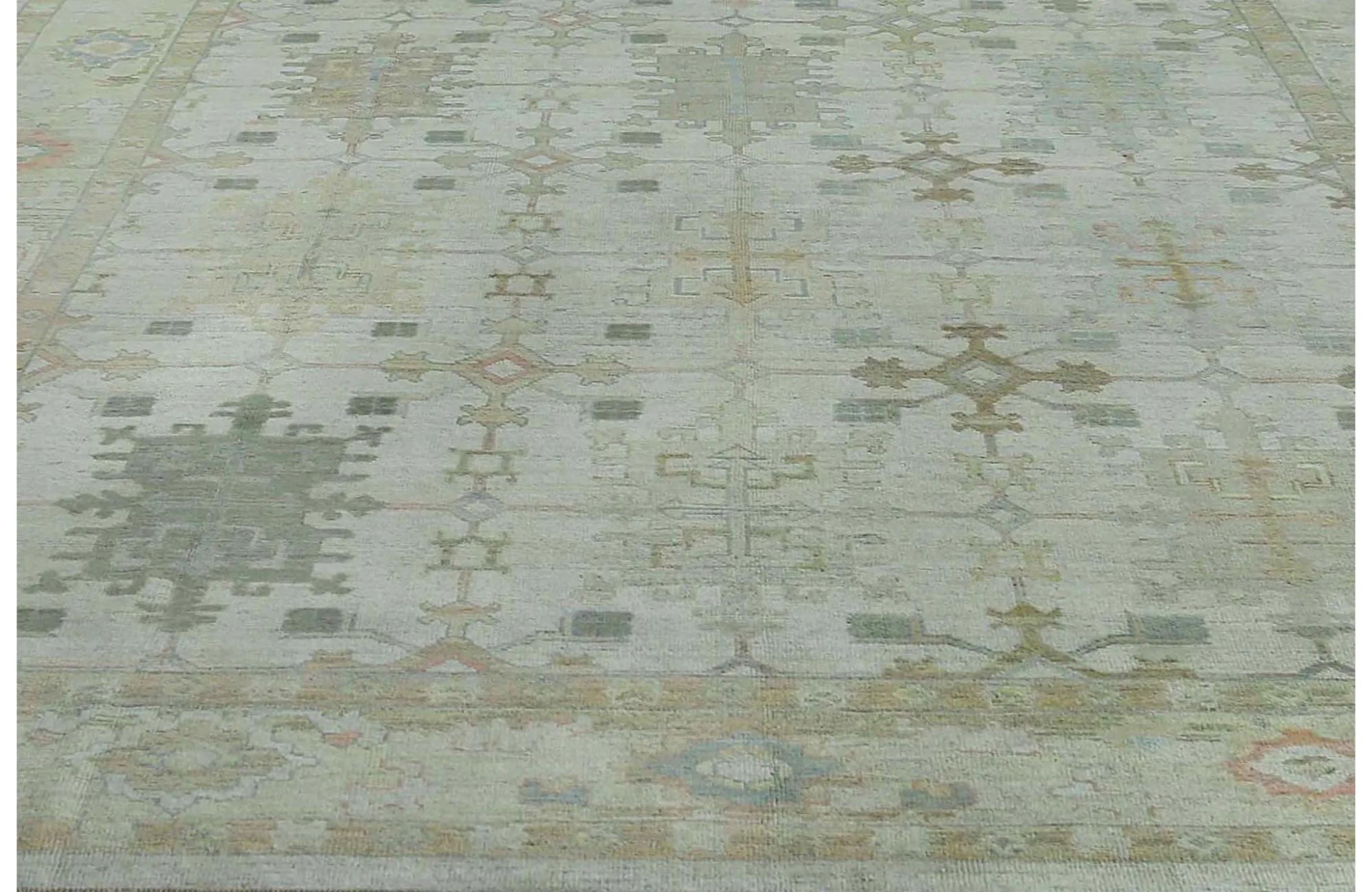 Tappeti per l'area della Turchia Oushak - Design - 99296 In condizioni ottime in vendita a Dallas, TX