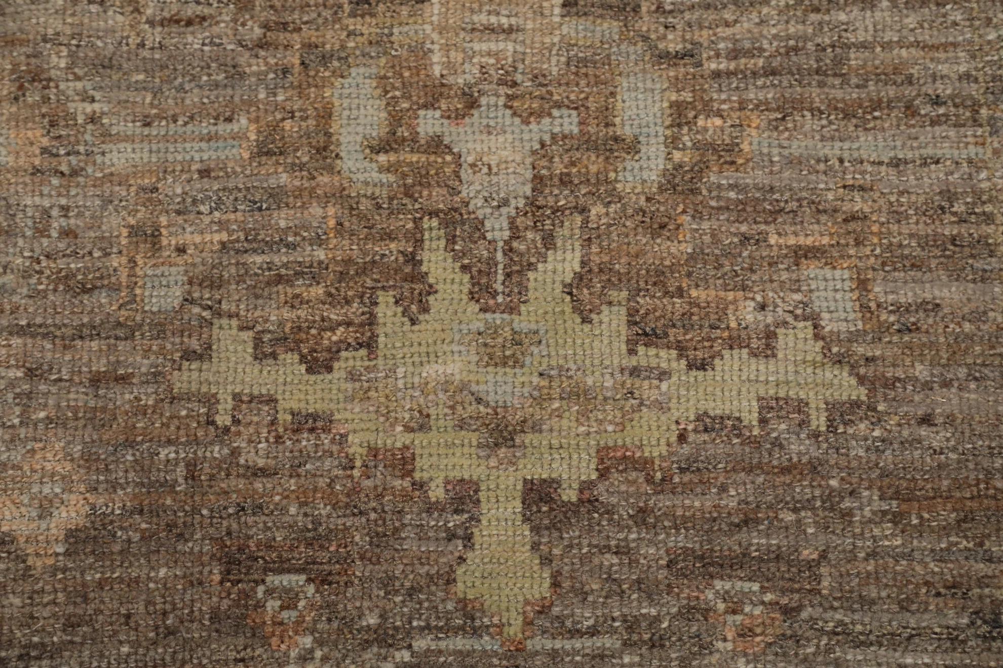 XX secolo Tappeti Turchia Oushak - Lana Marrone Taupe Giallo - 98868 in vendita