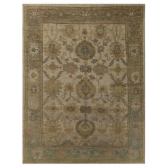 Oushak-Teppiche aus Afghanistan - Wolle in elfenbeinfarbenem Design - 96144