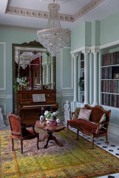 Turkey Oushak Over Size Rug Circa 1910 - Wool Green Pink Red Design