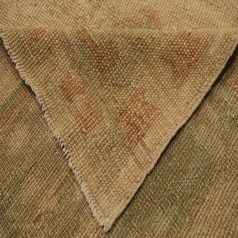 Türkei Oushak Over Size Teppich - Wolle Braun Grün Elfenbein Design - 98048 (Türkisch) im Angebot