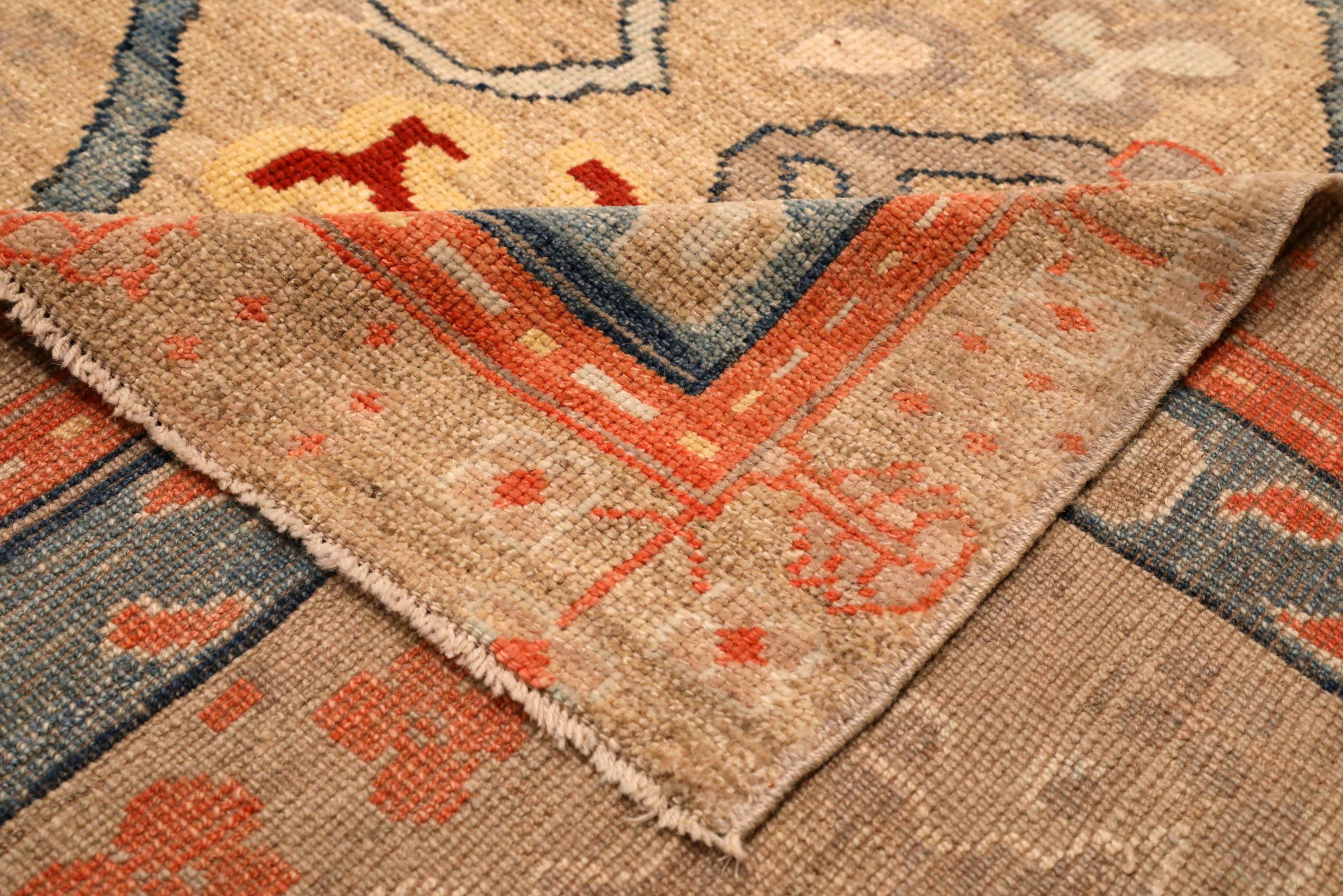 Tappeto Turkey Oushak Over Size - Lana Arancione Rosso Taupe Design - 94292 In condizioni ottime in vendita a Dallas, TX