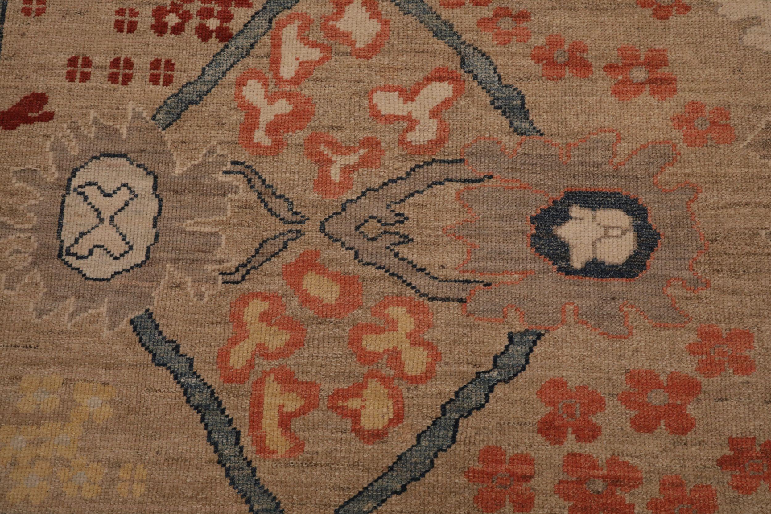 XX secolo Tappeto Turkey Oushak Over Size - Lana Arancione Rosso Taupe Design - 94292 in vendita