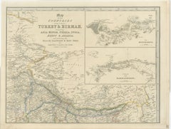 Turkey, Persia & Arabia Antique Map by James Wyld, Bosphorus, 1839