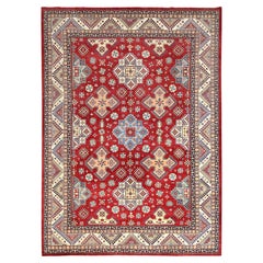 Turkey Red Special Kazak Extra Soft Wool Hand Knotted Oriental Rug 10'1" x 13'9"
