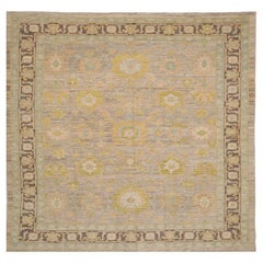 Turkey Rose Collection Area Rugs - Wool Brown Taupe Yellow - 88718