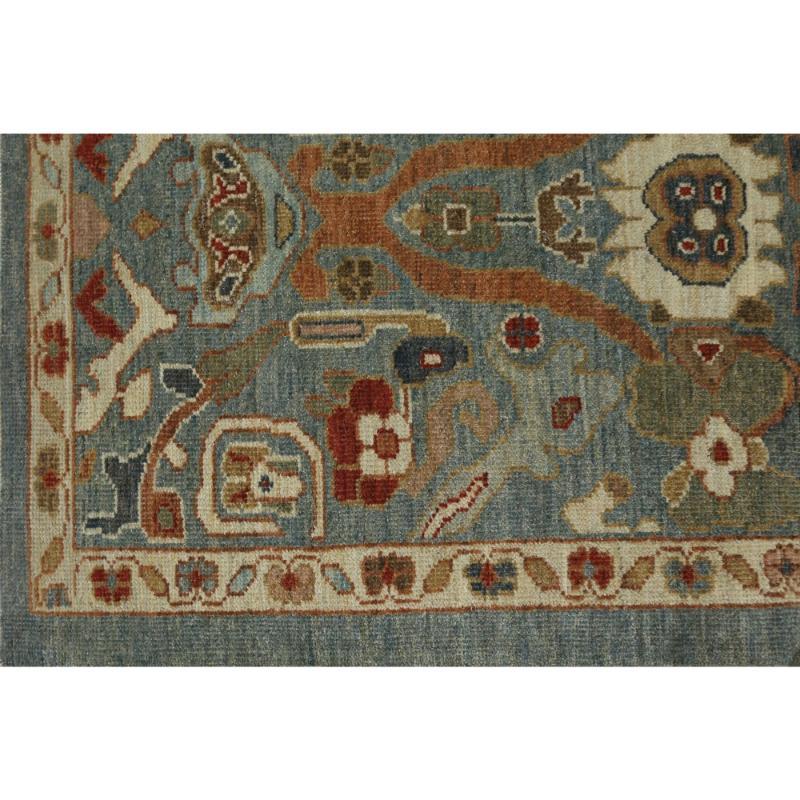 Elegant Turkish Sultanabad Runner Rug: A Linear Tapestry of Deep Blue-Grey and Earth Tones

A Graceful Path of Profound Hues and Intricate Design
This captivating Turkish Sultanabad runner rug offers sophisticated artistry. Its elongated field, in a