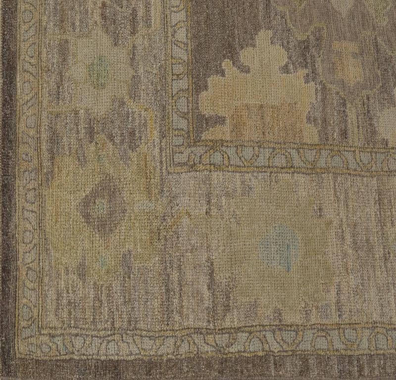 Majestic Turkish Sultanabad Area Rug: A Grand Tapestry of Rich Brown-Purple and Earthy Accents

A Field of Profound Depth and Artistic Grandeur
This captivating Turkish Sultanabad area rug immediately commands attention. Its expansive field, in a