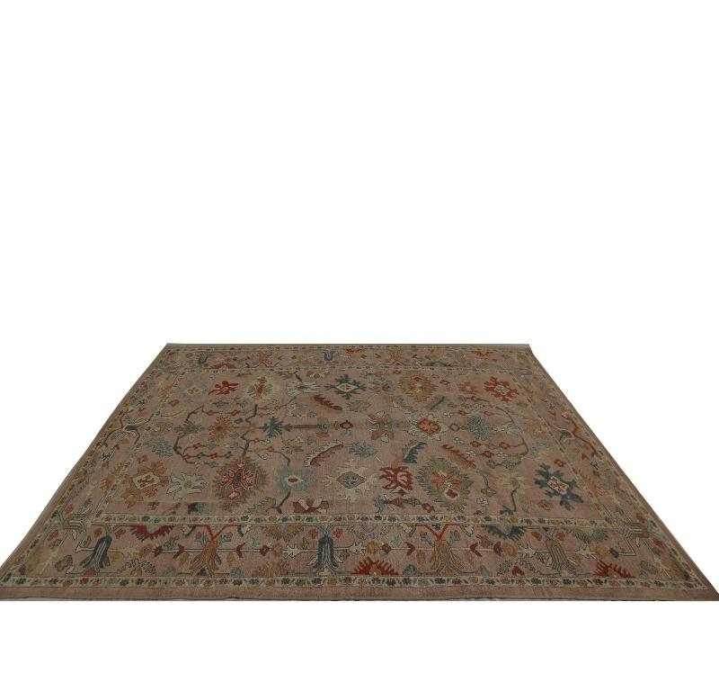 Hand-Knotted Turkey Sultanabad Area Rugs - Design - 98159 For Sale