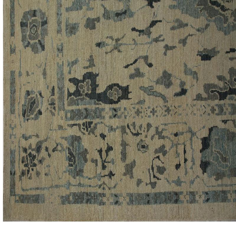 Noué à la main Tapis turcs Sultanabad - Design - 98188 en vente