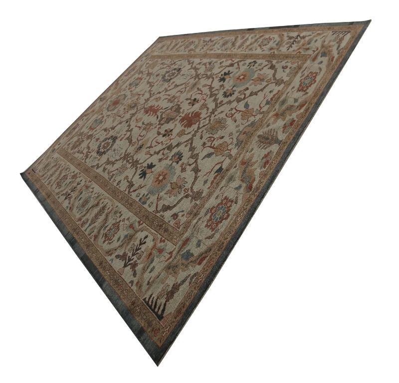 Turkey Sultanabad Area Rugs - Design - 98192 In Excellent Condition For Sale In Dallas, TX