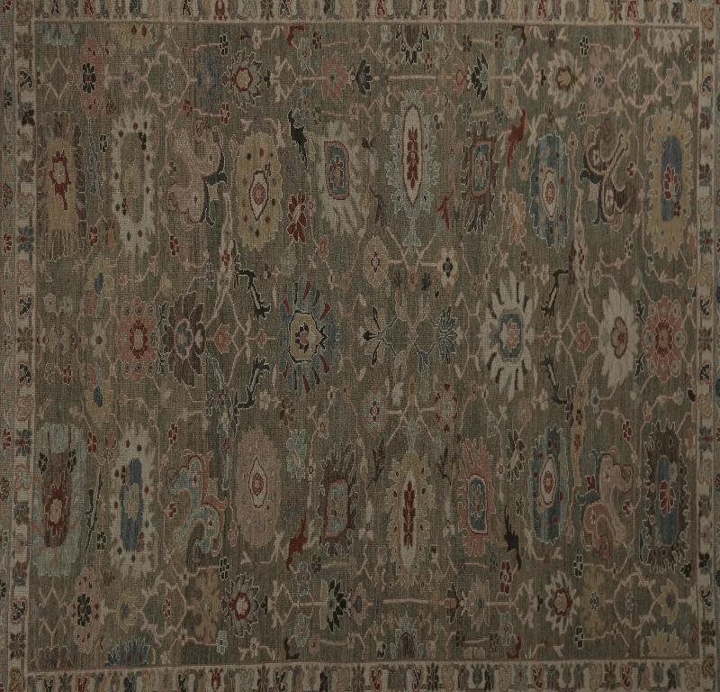 Turkey Sultanabad Area Rugs - Design - 98193 In Excellent Condition For Sale In Dallas, TX
