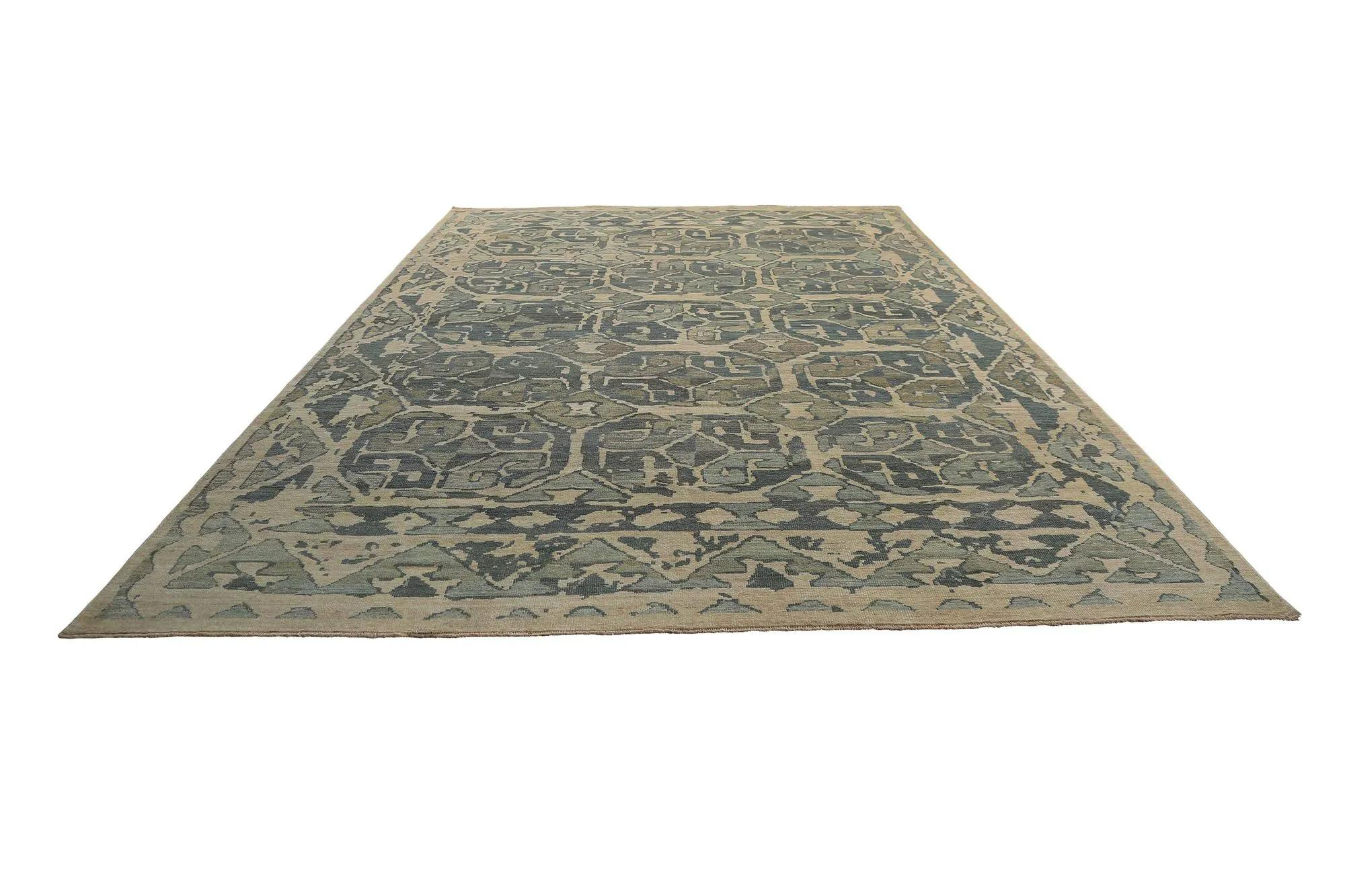 Hand-Knotted Turkey Sultanabad Area Rugs - Design - 98549 For Sale
