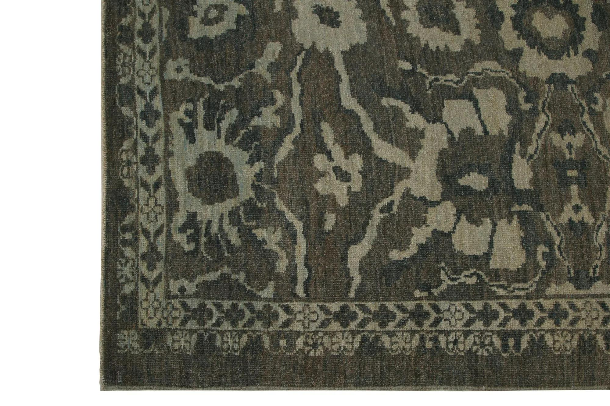Noué à la main Tapis turcs Sultanabad - Design - 98592 en vente
