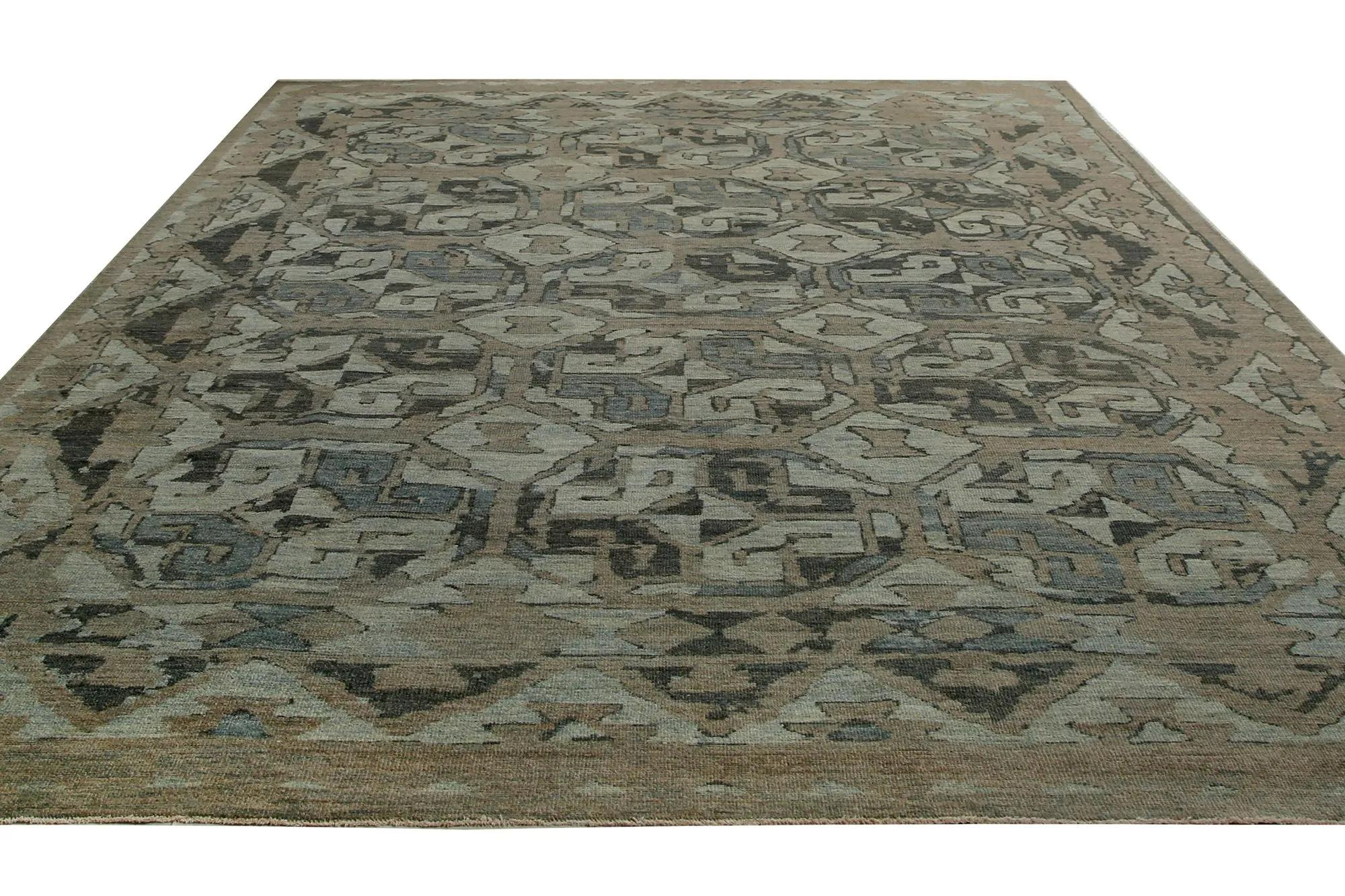 Hand-Knotted Turkey Sultanabad Area Rugs - Design - 98594 For Sale