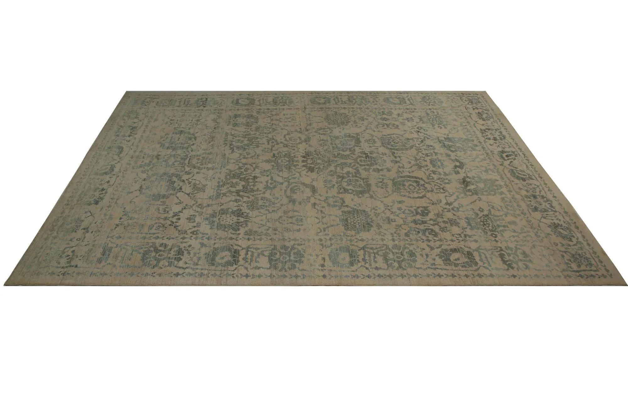 Turkish Sultanabad Rug 

A Masterpiece Unveiled
This magnificent Turkish Sultanabad rug, measuring 10 ft 3 in x 14 ft 8 in, stands as a stunning testament to centuries of celebrated Anatolian textile artistry. Its plush surface reveals a captivating