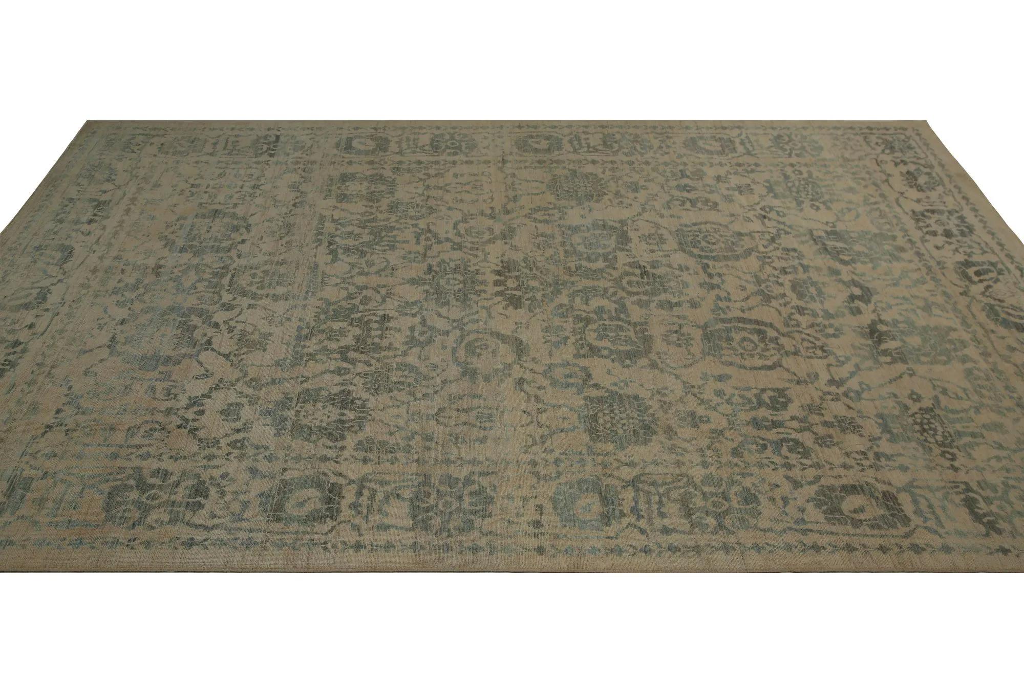 Turkey Sultanabad Area Rugs - Design - 98614 In Excellent Condition For Sale In Dallas, TX