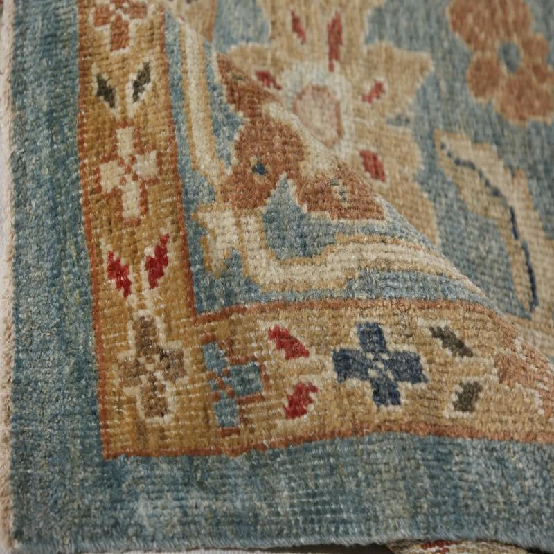 Timeless Bloom: A Blue-Teal Turkish Sultanabad Rug

Unveiling a Grand Turkish Sultanabad
Discover the captivating presence of this magnificent hand-knotted Sultanabad area rug, an authentic masterpiece from Turkey. Its rich, nuanced palette and