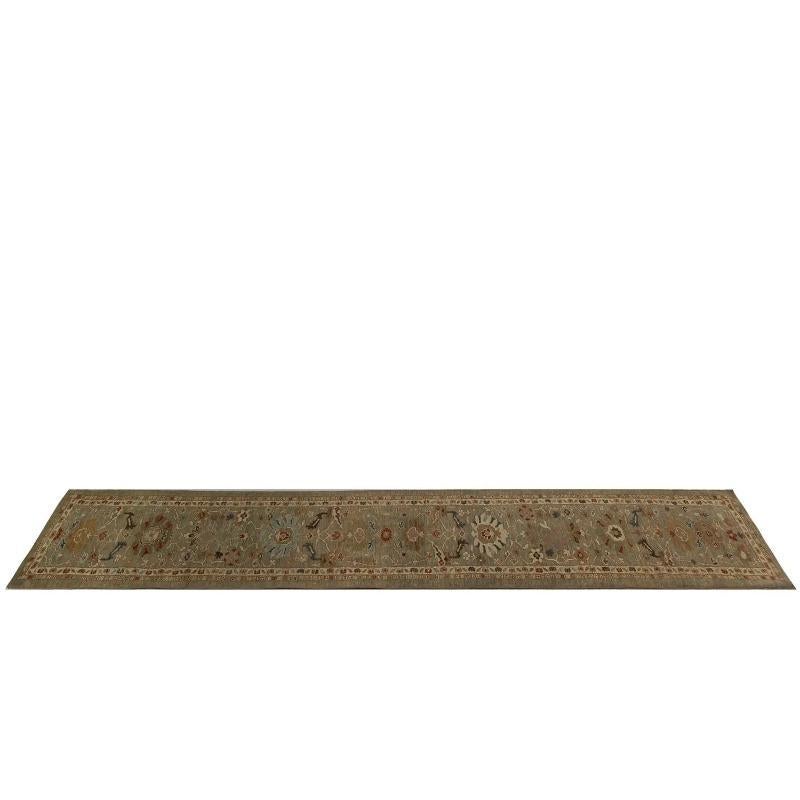 Hand-Woven Turkey Sultanabad Runner Rugs - Design - 98772 For Sale