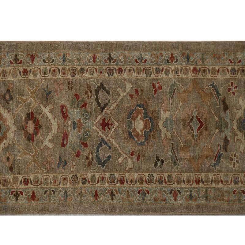 Elegance in Motion: The Hand-Knotted Turkish Sultanabad Runner Rug
Enhance the flow and beauty of your home with this exquisite Turkish Sultanabad runner rug, a masterpiece of hand-knotted artistry tailored for transitional spaces. This isn't just a