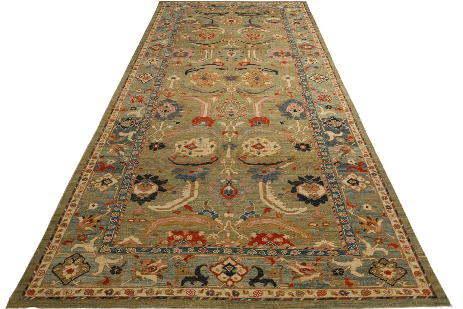Turkish Turkey Area Rugs - Sultanabad Style - (98 x 207) For Sale