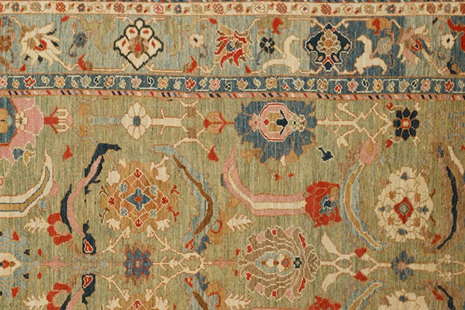Wool Turkey Area Rugs - Sultanabad Style - (98 x 207) For Sale