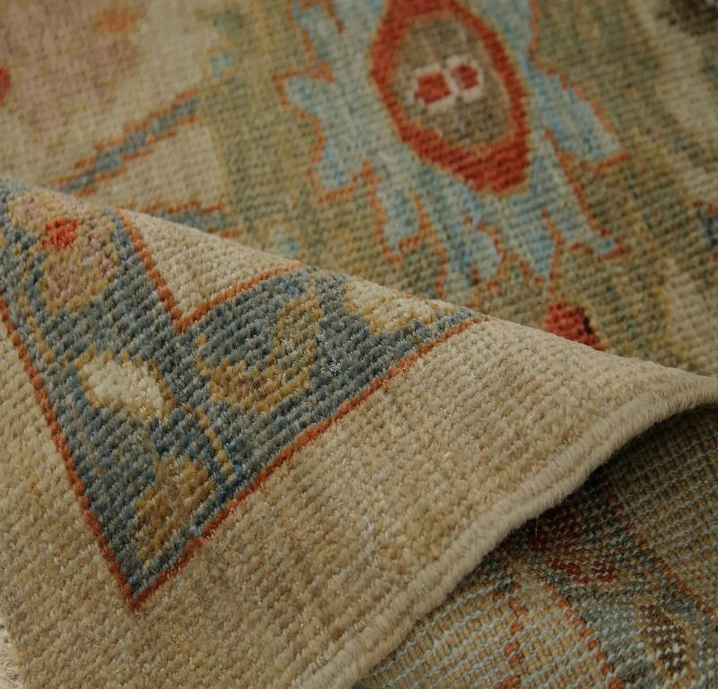 Verdant Passageways: A Sage Green Turkish Sultanabad Runner

Introducing an Exquisite Turkish Sultanabad Runner
Grace your hallways and long spaces with the profound elegance of this magnificent hand-knotted Sultanabad runner, an authentic