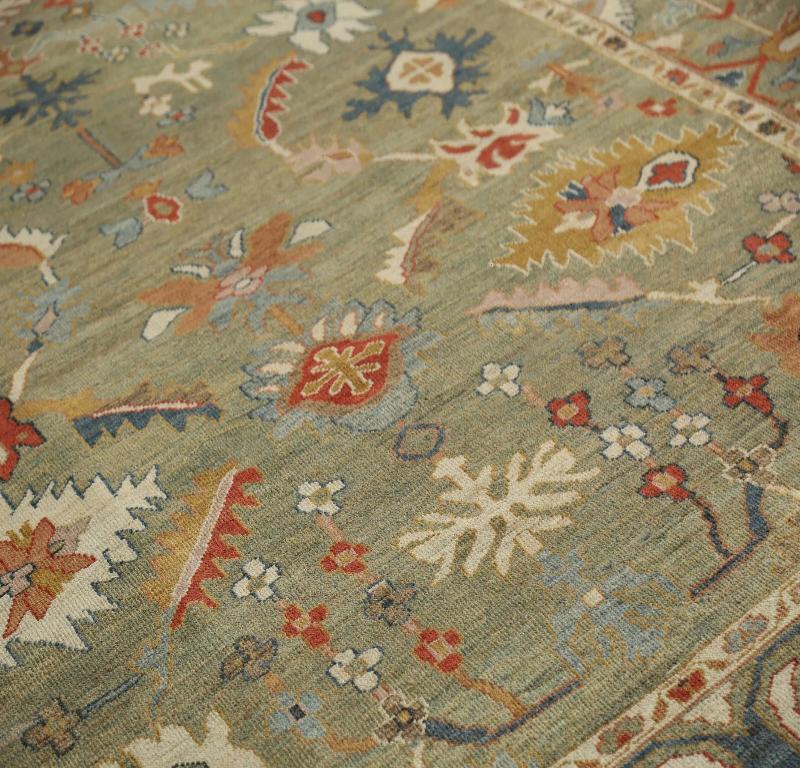 Tapis turcs Sultanabad - Design - 99007 Excellent état - En vente à Dallas, TX