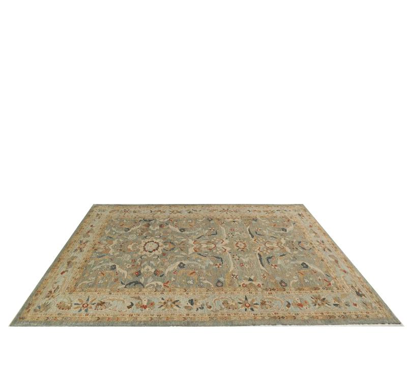 Turkey Sultanabad Area Rugs - Design - 99018 In Excellent Condition For Sale In Dallas, TX