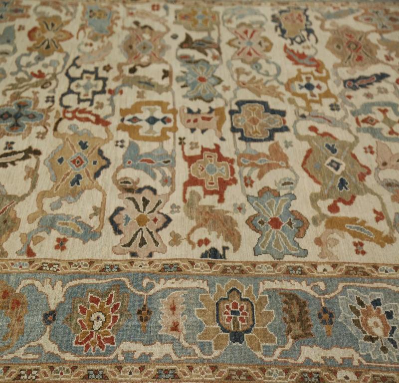 Hand-Knotted Turkey Sultanabad Area Rugs - Design - 99027 For Sale
