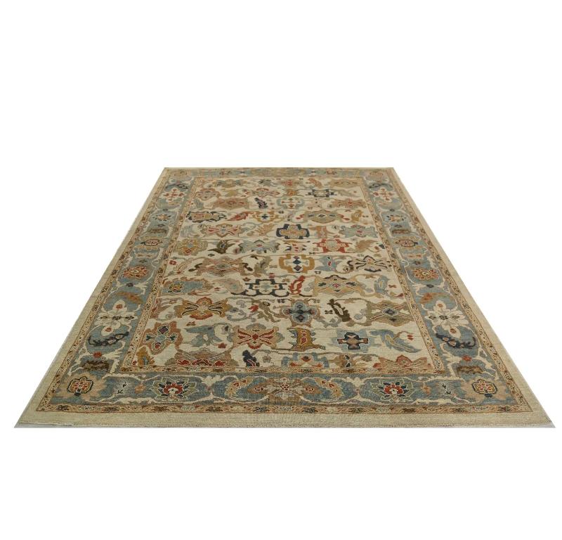Turkey Sultanabad Area Rugs - Design - 99027 In Excellent Condition For Sale In Dallas, TX