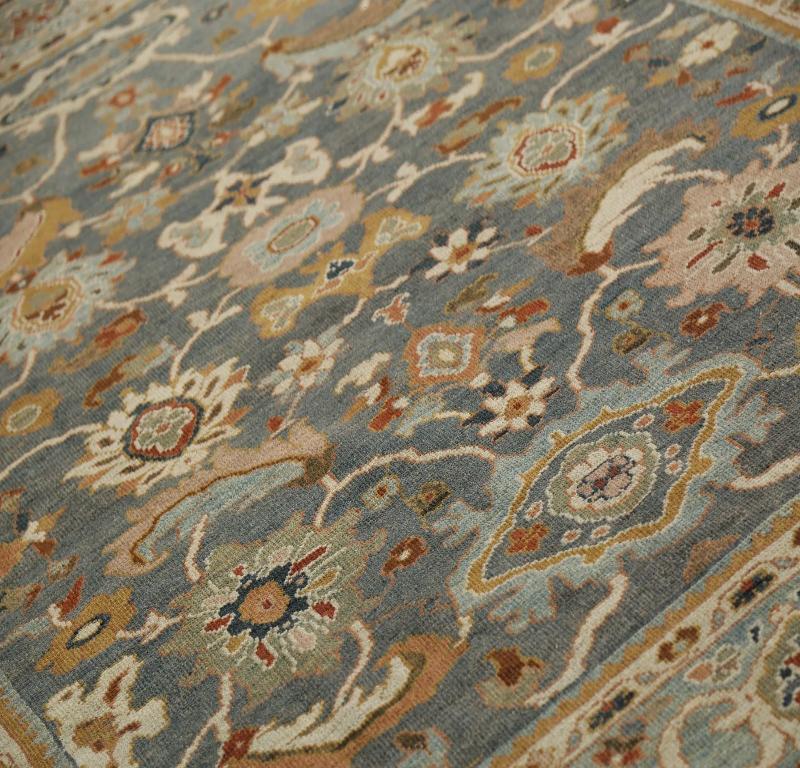 Noué à la main Tapis turcs Sultanabad - Design - 99032 en vente