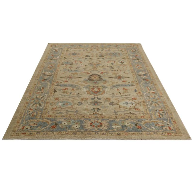 Türkei Sultanabad Bereich Teppiche - Wolle Blau Brown Design - 99019 (Türkisch) im Angebot